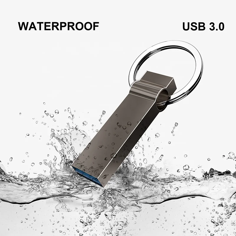 Модное металлическое кольцо для ключей 1 ТБ 2 128GB 64GB 32GB 16GB 8GB 4GB Флешка USB 3 0