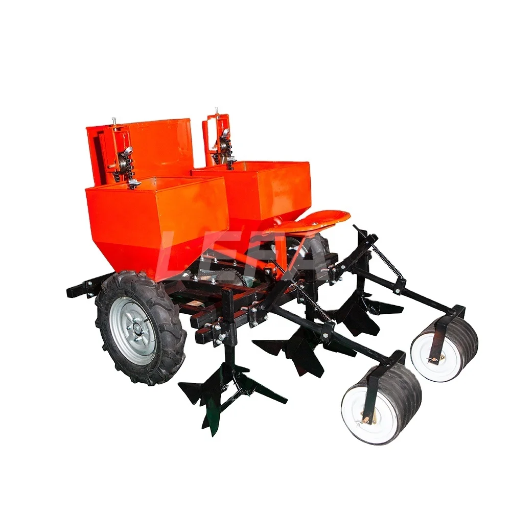 Farm Tractor 3point linkage  2 rows potato/garlic planter machine with fertilizer