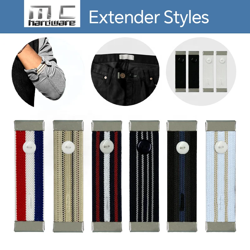 Fashion Button French Cuffs Elastic Anti-Slip Cuff Holder Button Extender Cuff Links for Men Waistband Extender for Jeans Pants