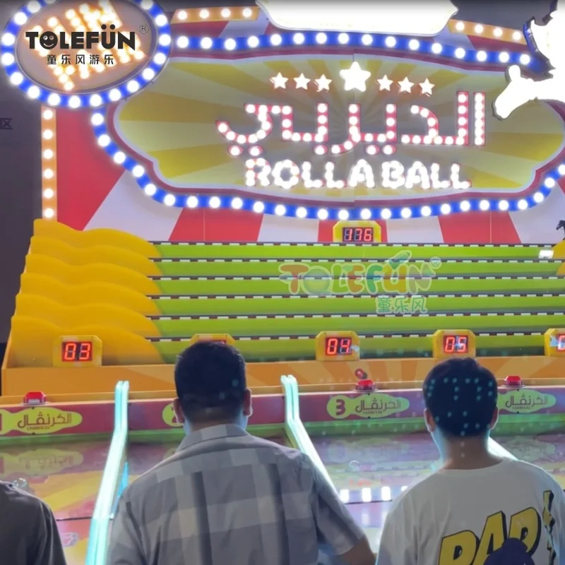Tolefun 6/8/10/12 Pcs Larger Booth Roll-A-Ball-Racing-Game Roll and Win Horse Derby Racing Carnival Game for Funfair