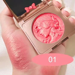 Персиковая палитра румян для лица Минеральная пигментная Палитра крем Сияющие Румяна для лица Красные Тени Косметическая пудра