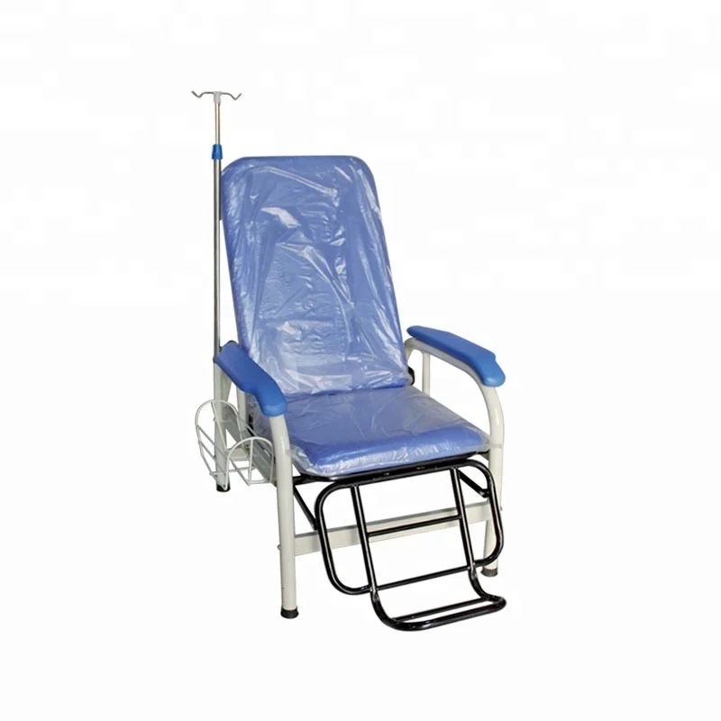 Blood transfusion chair Medical equipment infusion chair for hospital waiting room with iv pole stainless steel&iron