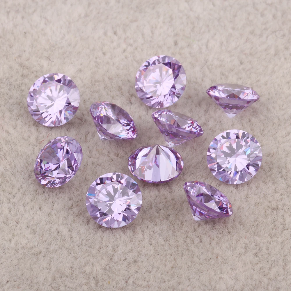 Factory Price Round Brilliant Cut Cubic Zirconia 1mm-3mm Garnet Color CZ Stone