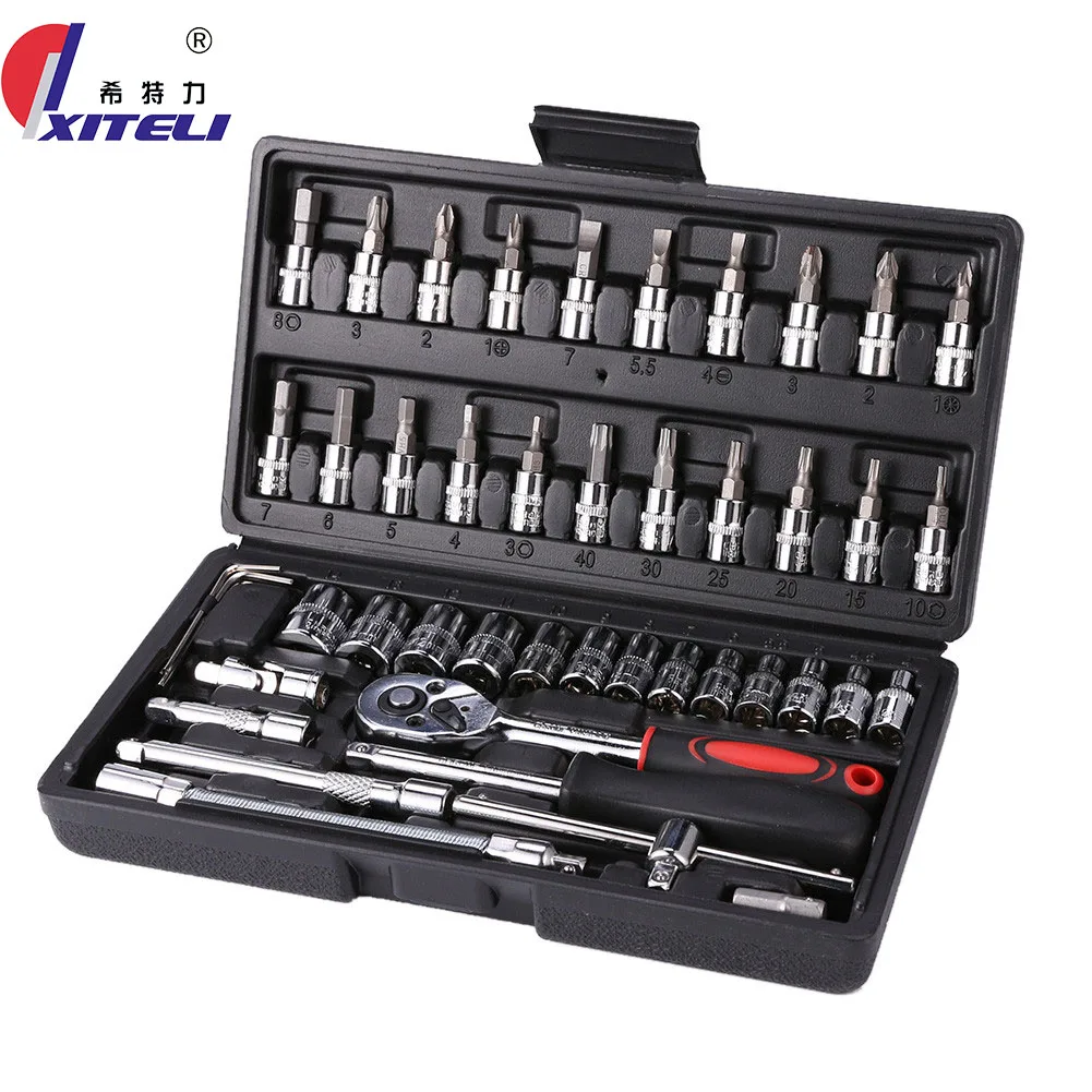 Small 9-piece Set of Emergency Tools Safety Hammer Hardware Tool Set Car Home Box Toolbox Repair Simple Combination