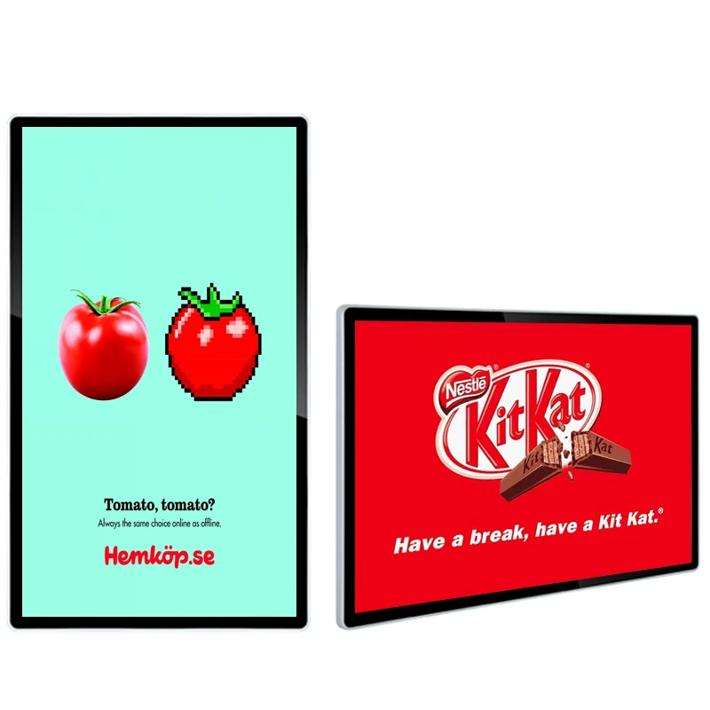 21 32 43 49 50 inch wall mount digital signage Android advertising display for hotel lobby