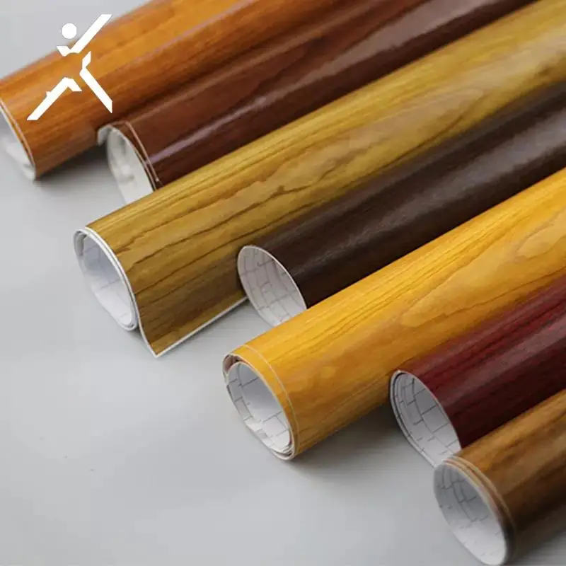 Wood Grain Waterproof Wall Stickers Modern 3D PVC Self Adhesive Car Interior Decorative Vinyl Wrap