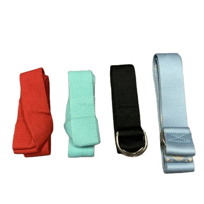 Digital custom printed durable 100% polyester yoga strap