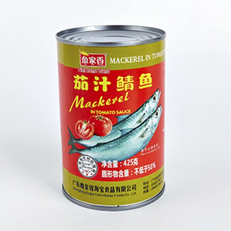 Canned food pacific fish mackerel price horse mackerel in tomato sauce 425g