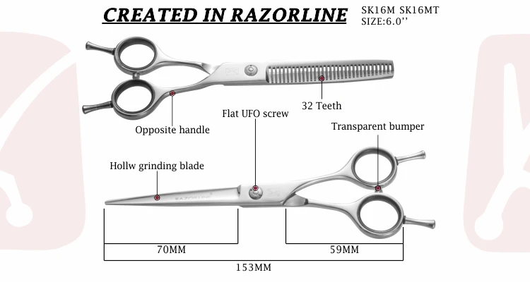 Custom LOGO 6 Inch 9CR Barber Professional Haircutting Scissors Kit Japanese 440C Hair Cutting Shears Tools Thinning Scissors