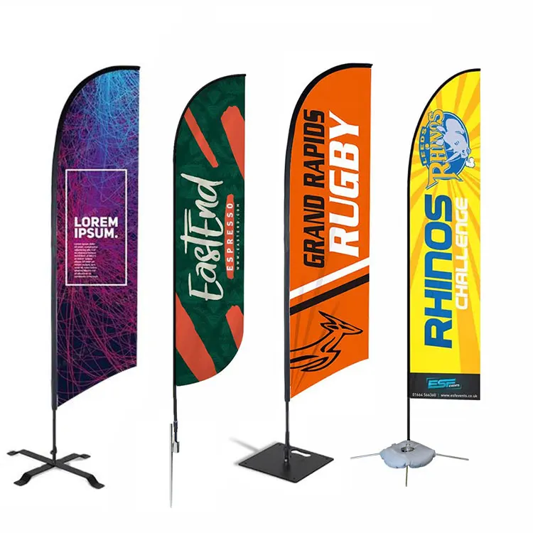 Custom printing logo Promotion Advertising  Flying  Beach Banner Flutter Feather Flag