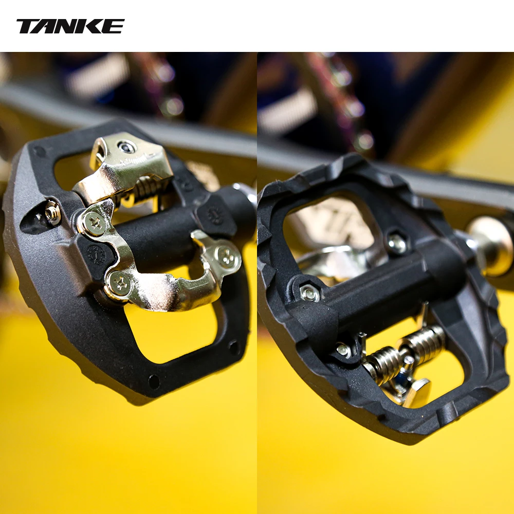 TANKE  Bicycle Self-Locking Shoe Cleat Pedal Seal Bearing Nylon Road Bike Pedal