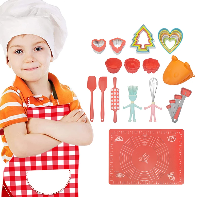 36 Pieces Children DIY Cake Decorative Tools Food Grade Silicone Kitchen Baking Molds Set for Kids