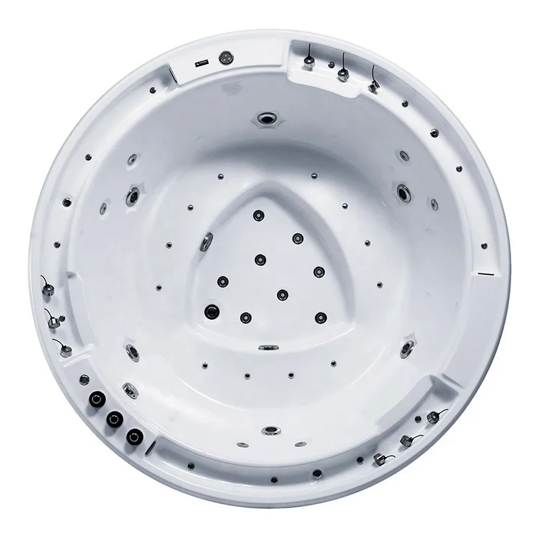 AT-0519-1 drop-in cheap round double whirlpool bathtub