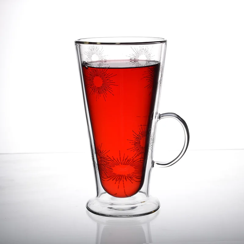 Coffee Cup Latte Glasses Hot Drink Cafe Mugs with Handle for Milk Juice Ice Cream Latte, Cappuccino, Espresso, and Hot Chocolate