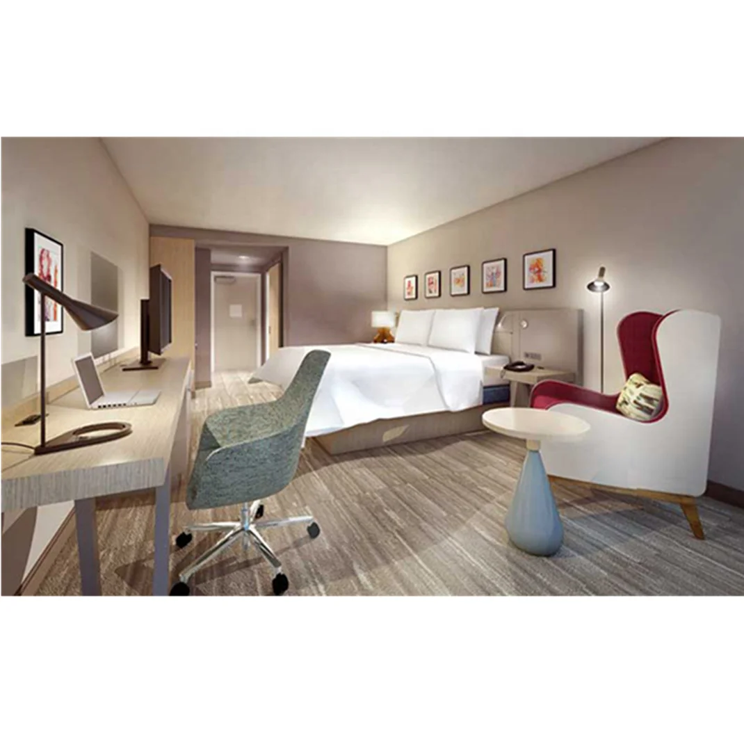 Hilton Garden Inn Bloom Hotel Guestroom Furniture Laminate Hotel Furniture for sale