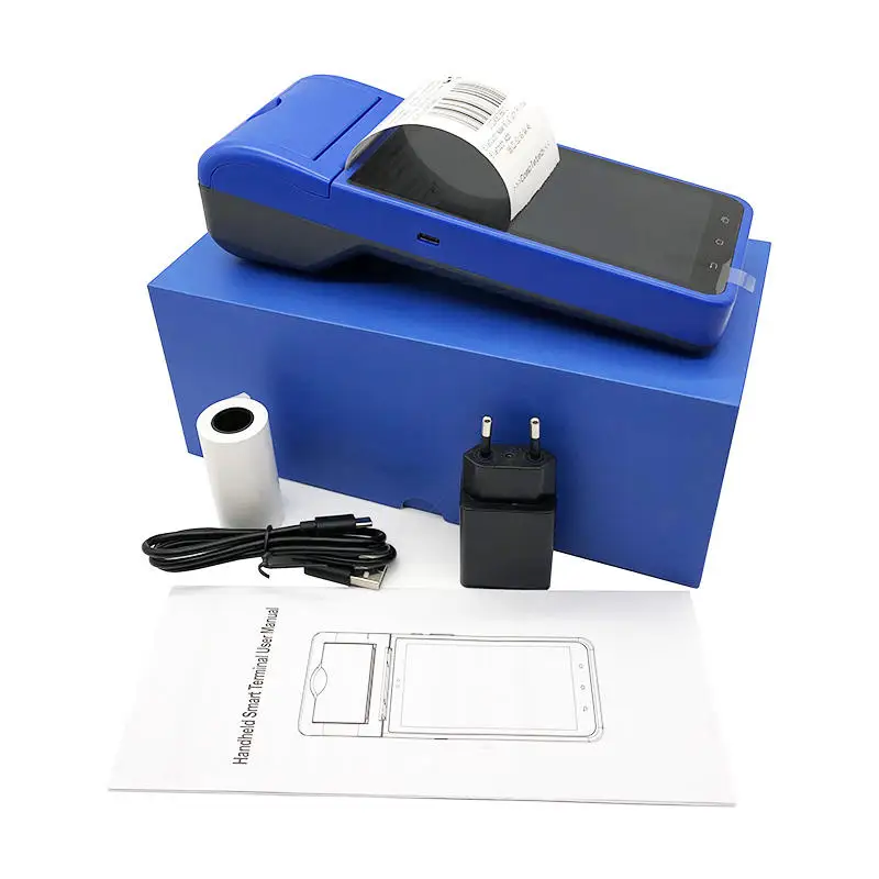 Pos-6000 4g Wifi Портативный мобильный Android 11 Pos терминал машина точка продажи системы с 58 мм тепловым чековым принтером