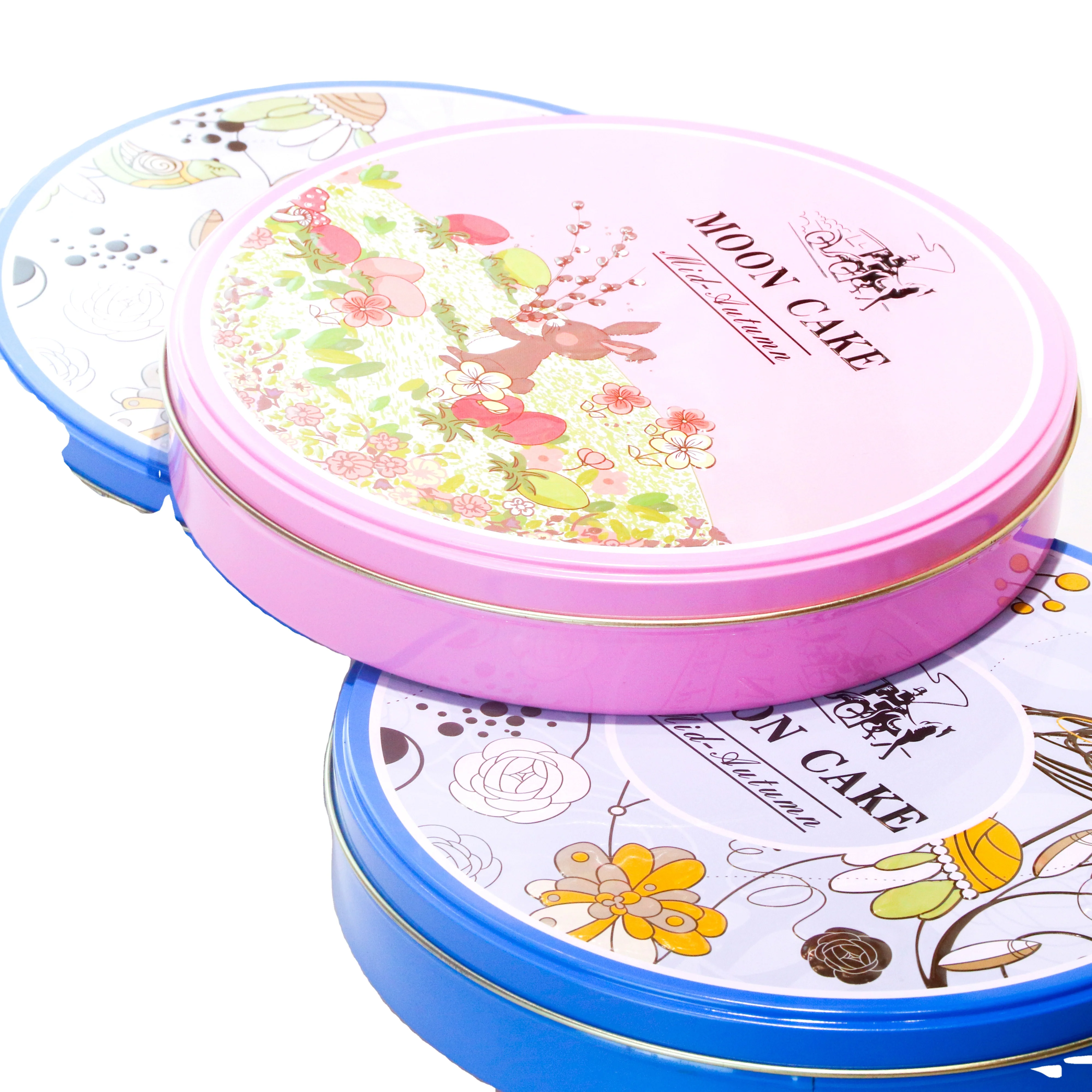 
Wedding Tinplate Candy Cookies Storage Bins Boxes Round 