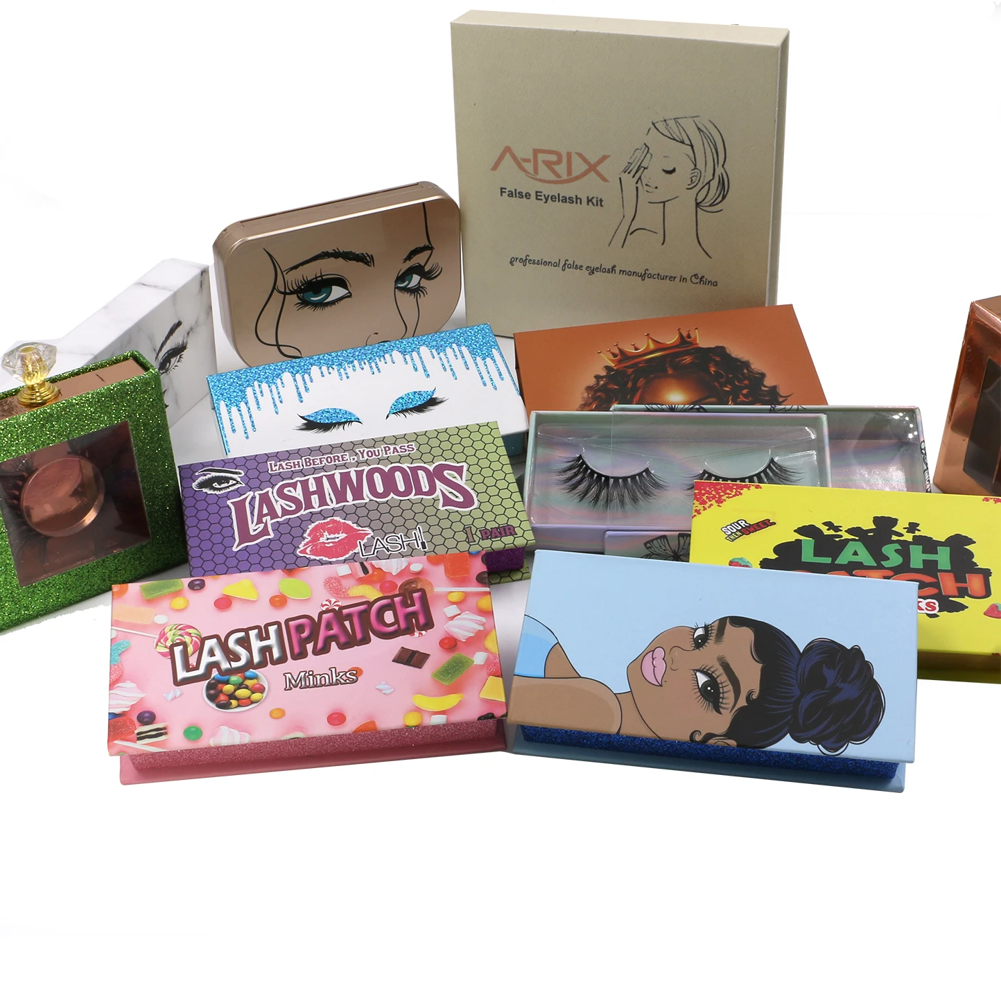 
Wholesale Custom Lash Mink Lash 3d Natural 100% Best Mink Eyelash Vendor Private Label Eyelash Packaging Box Case False Eyelash 