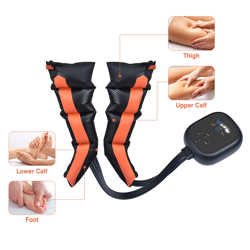 2024 Air Compression Leg Foot Massaer Foot 12 Chamber Air Compression Full Leg Massager