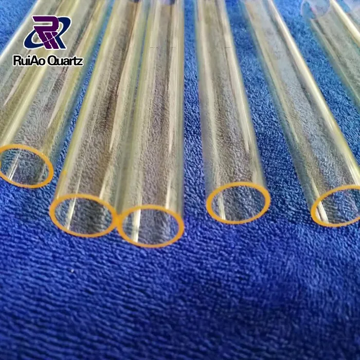 Colored quartz glass tube/black red/yellow quartz glass tube