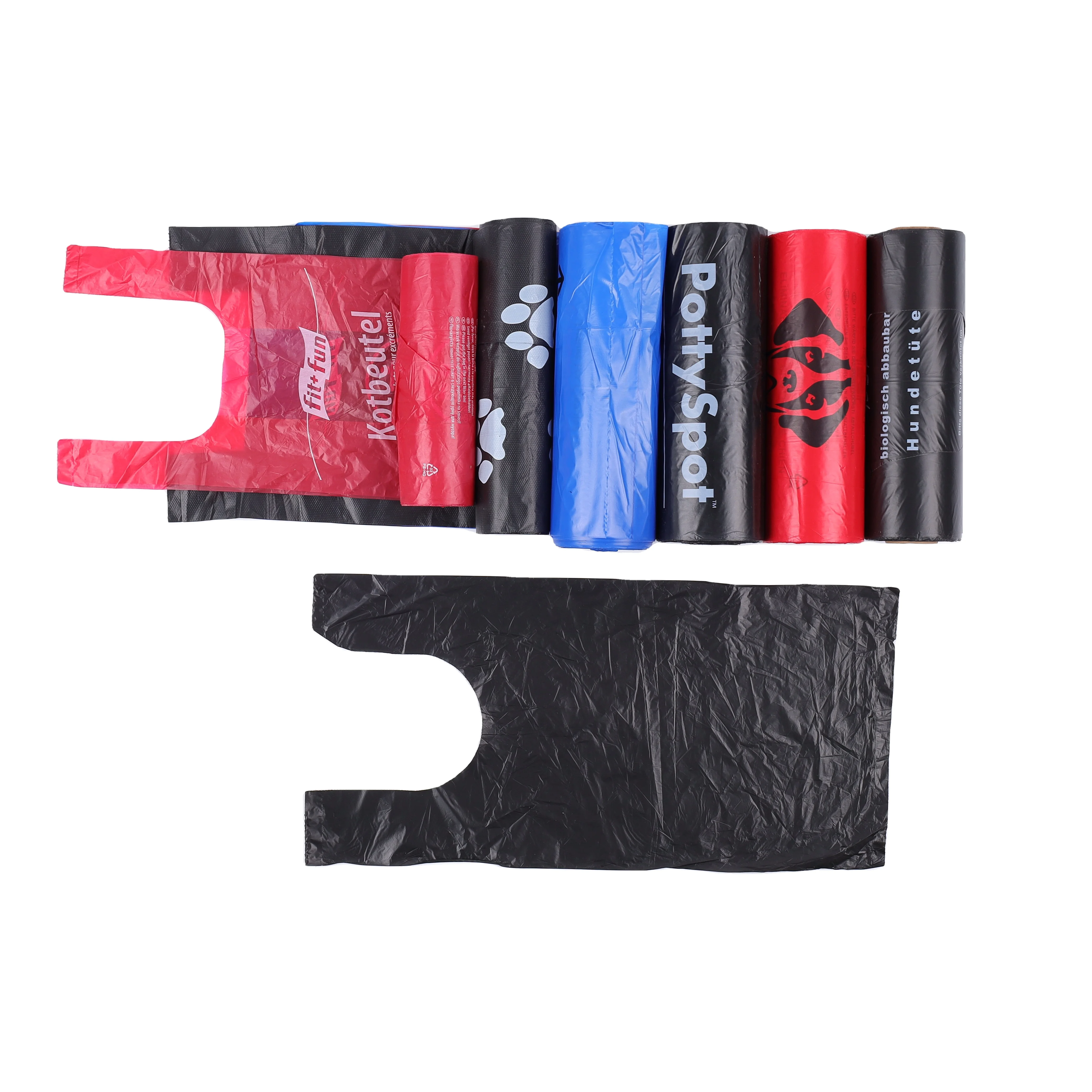 China manufacture 100% home compost biodegradable wholesale customize printed packaging high quality sustainable dog poop bags