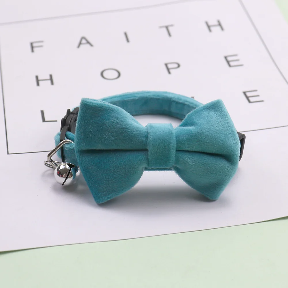 Small Solid Color Style Fashion bow knot Pet Dog Collar Cat Collar