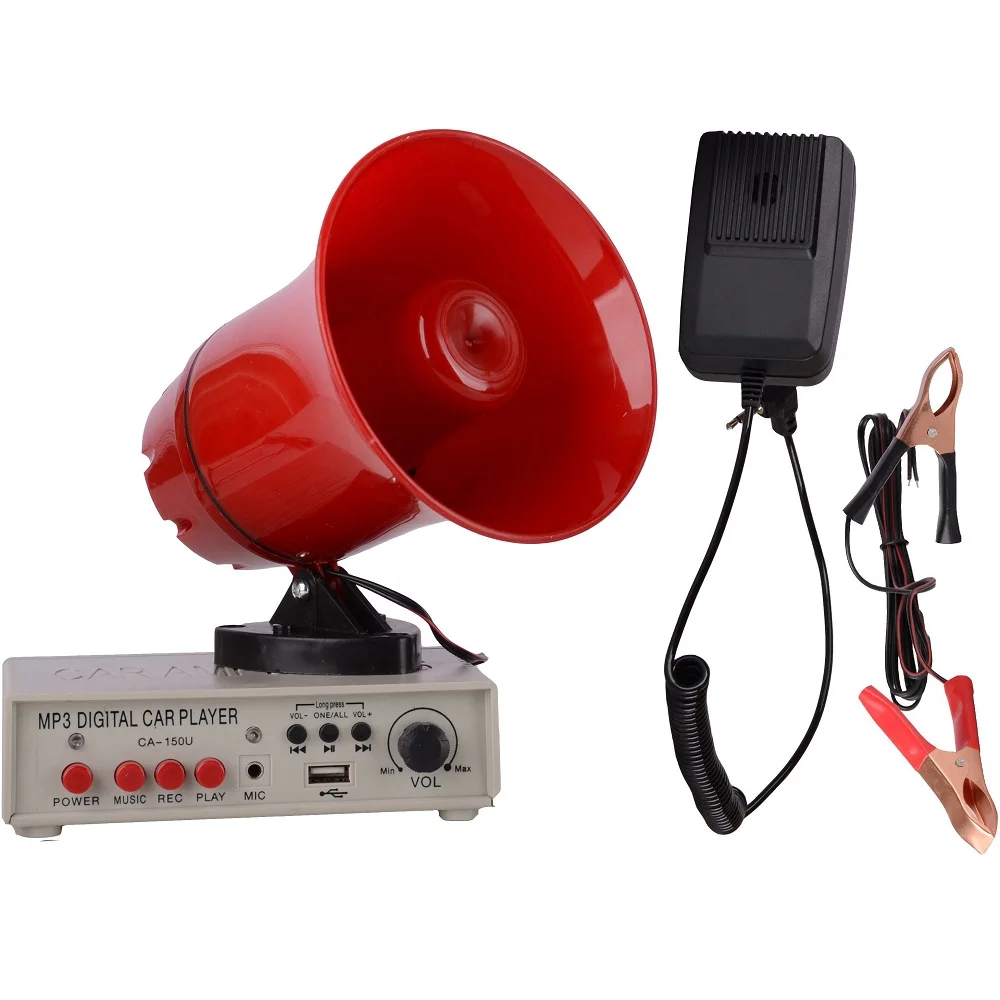 HY803 Vehicle Megaphone Active Horn Speaker With Amplifier