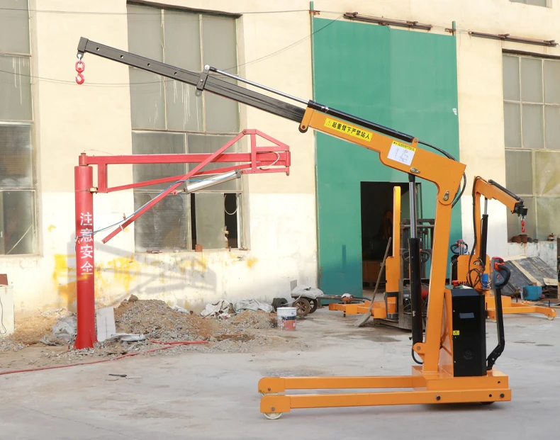 High Quality 1 Ton 4 Meter Fully Electric Mobile Crane For Construction