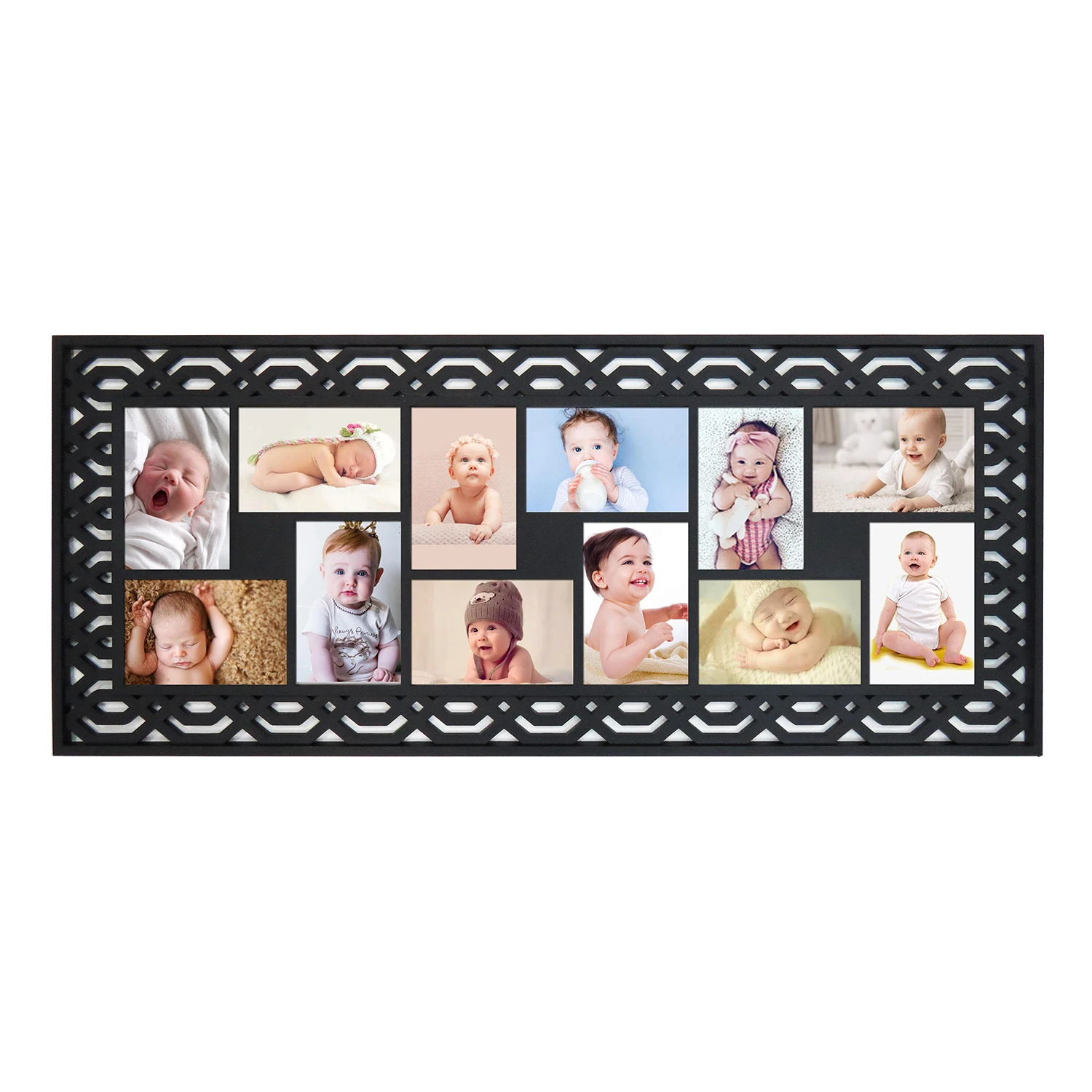  Cheap price Injection plastic 12 Months white Black Baby first year love photo frame