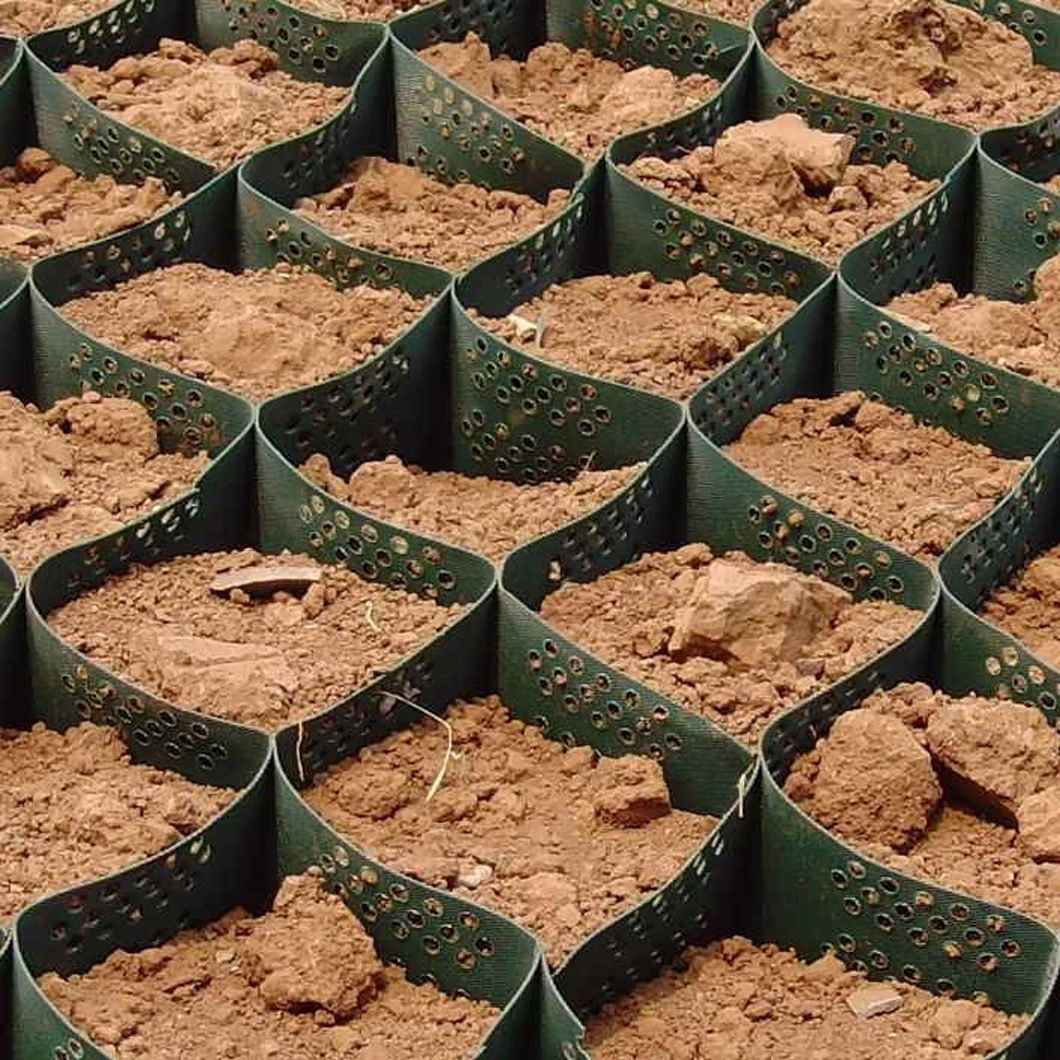 Customized color Yellow Green  Black Plastic Geocell used in Road Construction Geocells Ground Grid Geocell