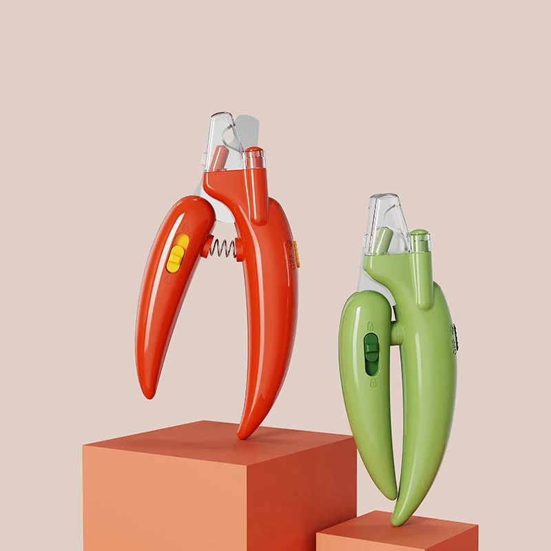 amazon hot selling soft grip stainless steel dog pet grooming nail clippers and trimmer