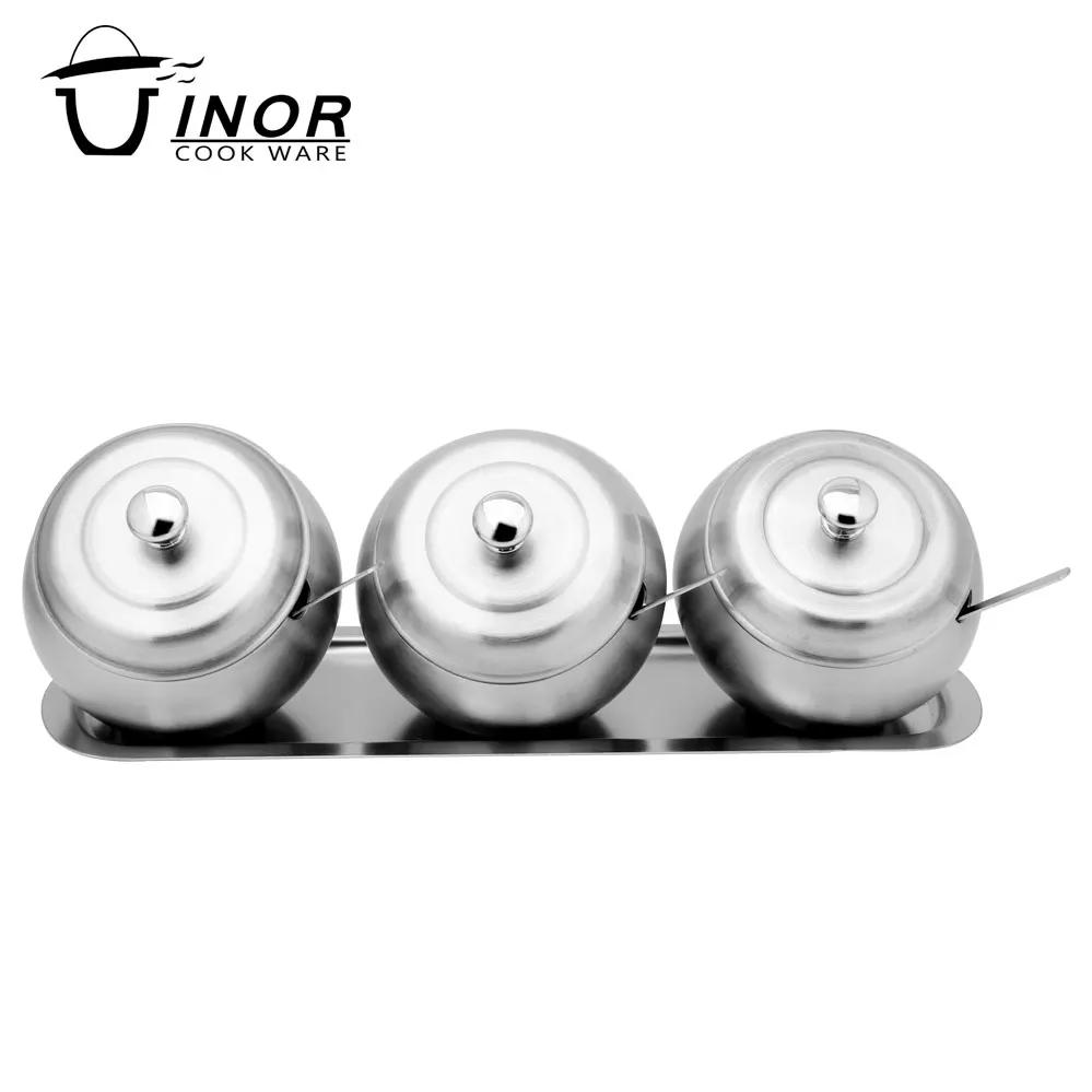 buffet service cooking tools small indian seasoning spice box with lid