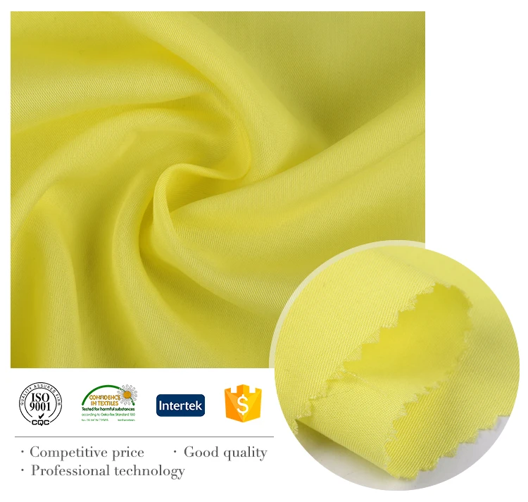 Manufacturer Wholesale 40s loycell fiber 120gsm 100% tencel twill fabric for dress