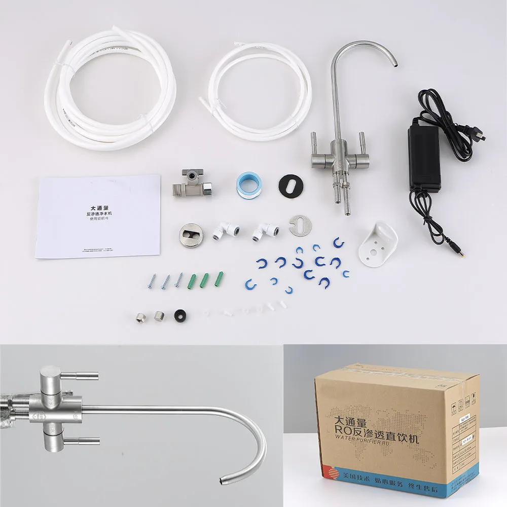 Seven-stage Filtration Reverse Osmosis System with External Alkaline Filter, TDS Display