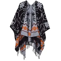 Hot Selling Wool Polyester Material Fashion Men Winter Woman Cashmere Blanket Shawl Cloak Women