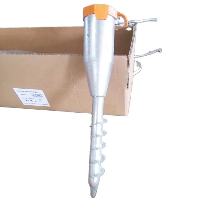 Hot dipped galvanized 68x550 mm ground screw anchor, screw piles