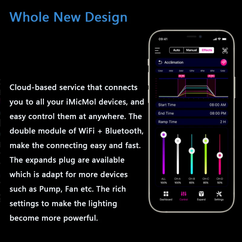 New Popular High quality Nice New Style Full Spectrum Aquarium WiFi App Bluetooth  control for Fish Aquarium Tank