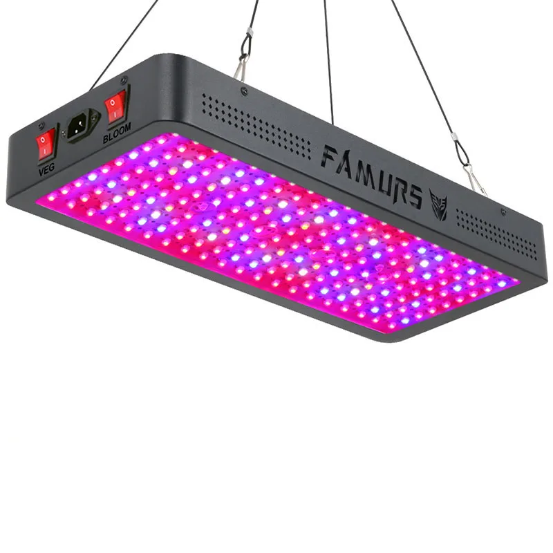 US/EU WAREHOUSE  DUTY FREE FAMURS Triple Chips 2000W LED Plant Grow Lamp with Veg&Bloom Two Switch for Hydroponic Indoor Plants