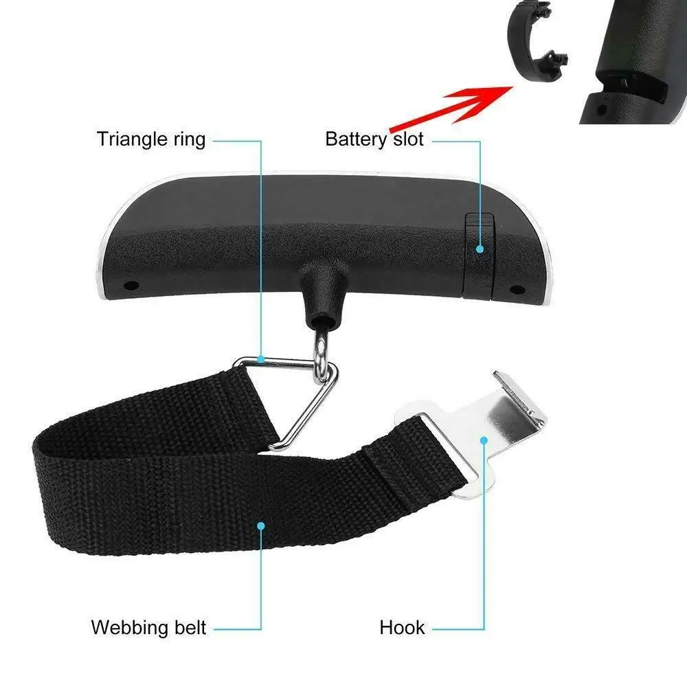 weight luggage digital hanging luggage electronic scale for airport logo weighing portable 50kg/110lB with tape measure