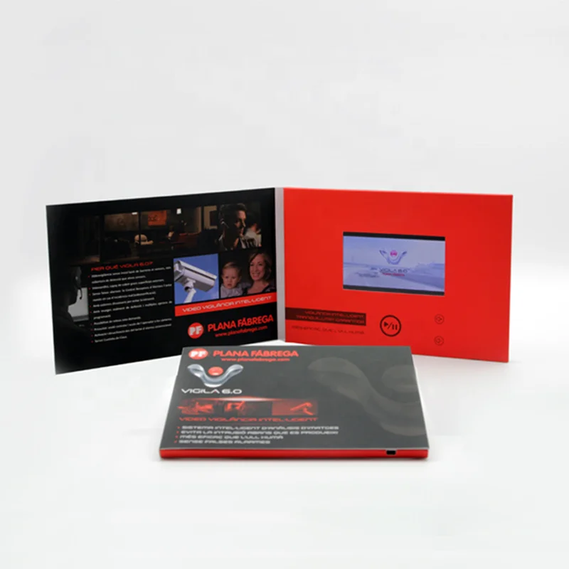 Factory Wholesaler White Card Connected Video Brochure Lcd Screen