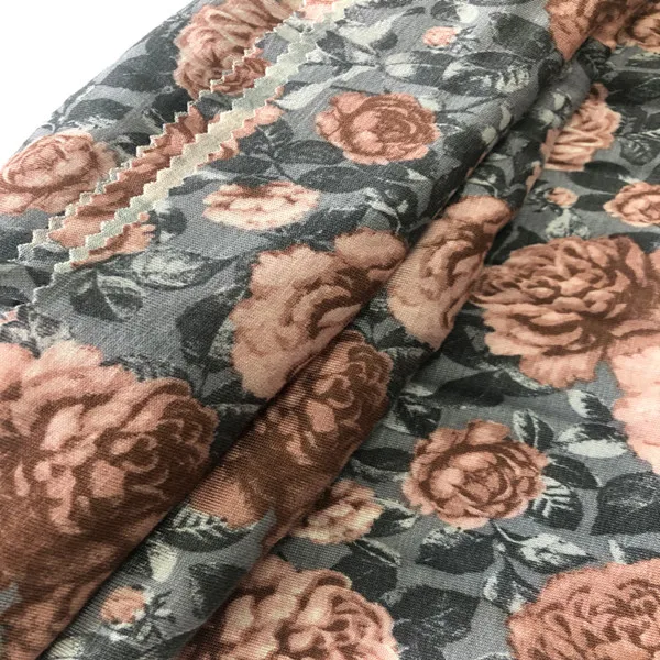 Shaoxing Textile Hot Sale Viscose Printed Spandex Fabric, Viscose Elastane Printed Fabric
