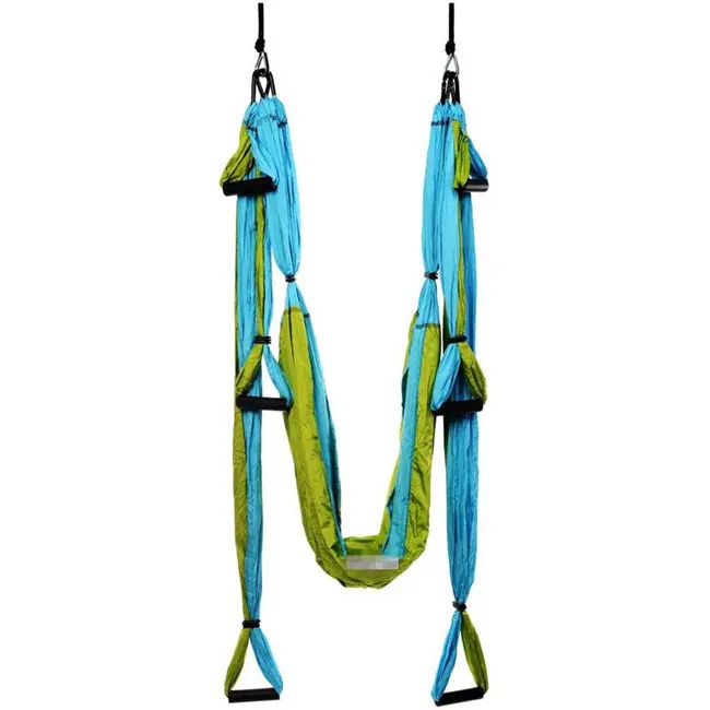 
Sling inversion swing kit yellow aerial yoga silk, ultralight parachute flying aerial yoga equipment 