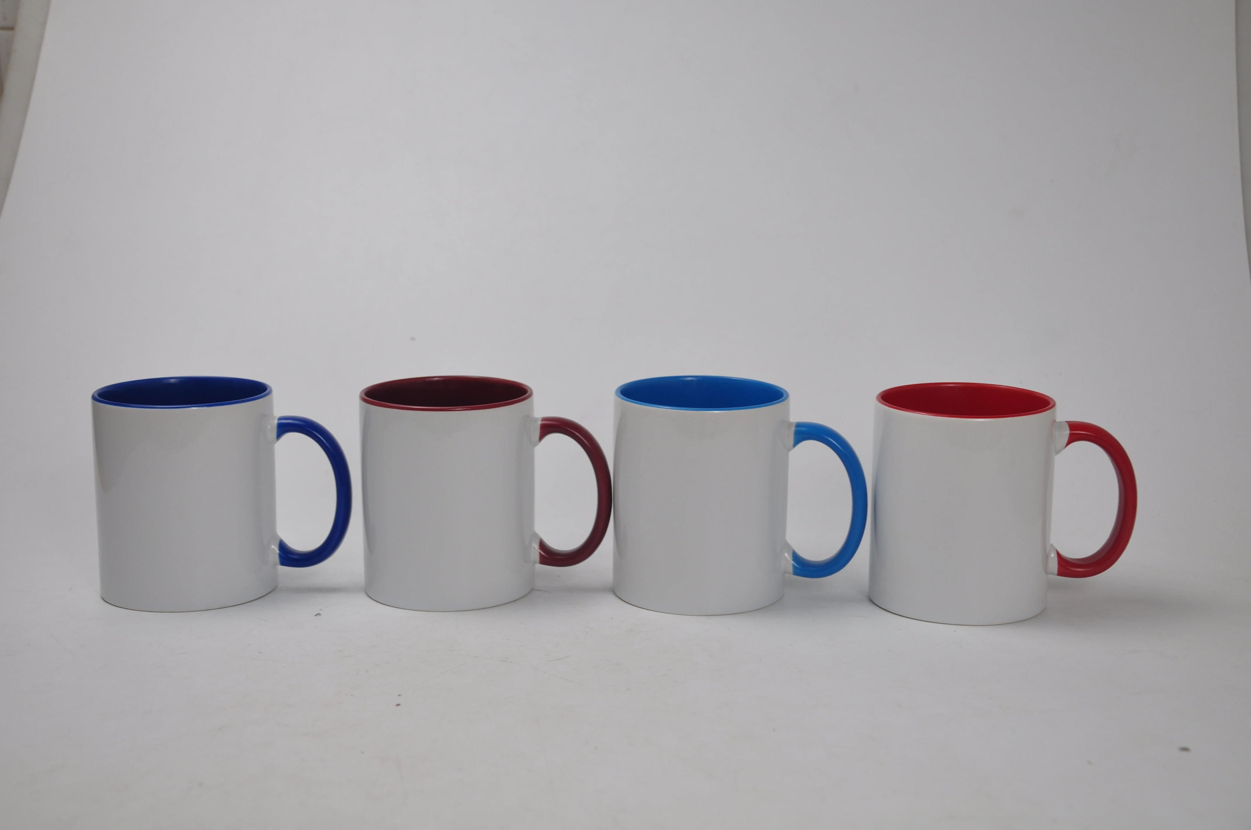 USA warehouse Blue 6PCS PACK  sublimation mugs 11OZ photo mug DIY sublimation mug factory top 3A grade quality with mailer box