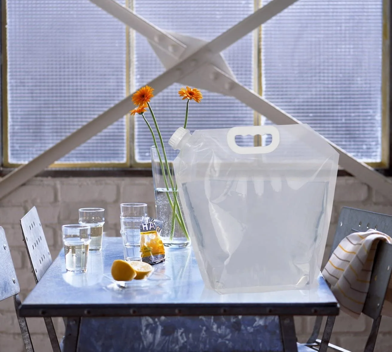 Clear Collapsible Water Tank Container Plastic Carrier Portable Water Tank Lightweight Space Saving Outdoor Folding Water Bag