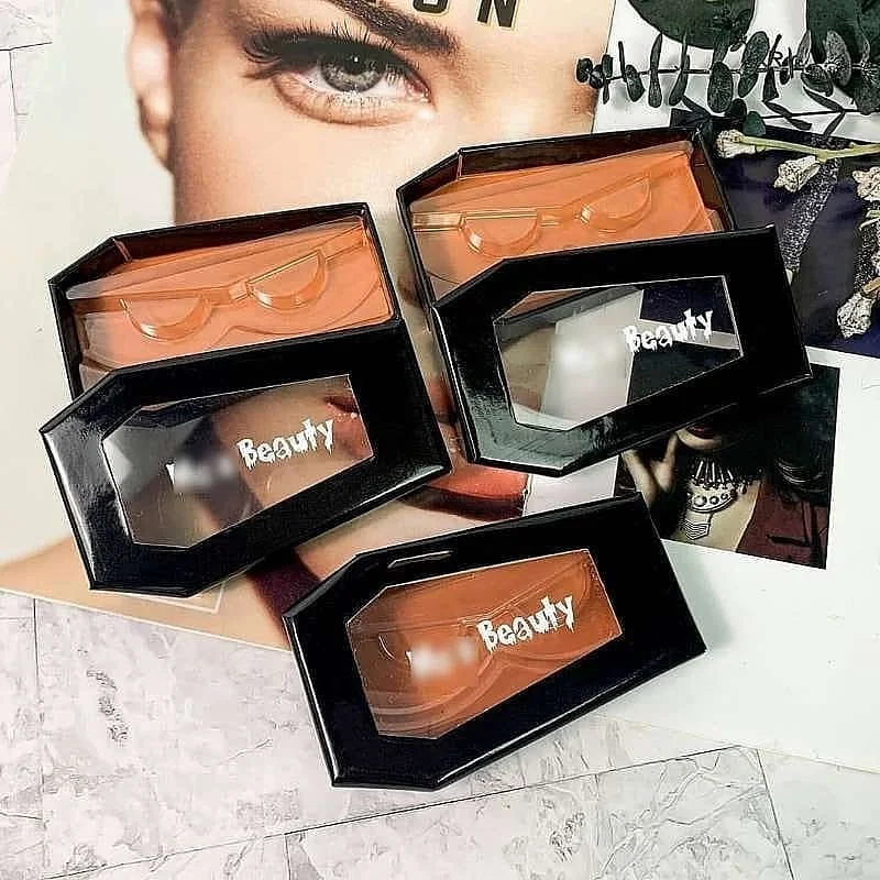 Коробка конфет для Хэллоуина ресницы 5d норковые ресницы lashes3d оптовый поставщик 25 мм b гроб lashbox в форме подарка упаковочная коробка ресниц