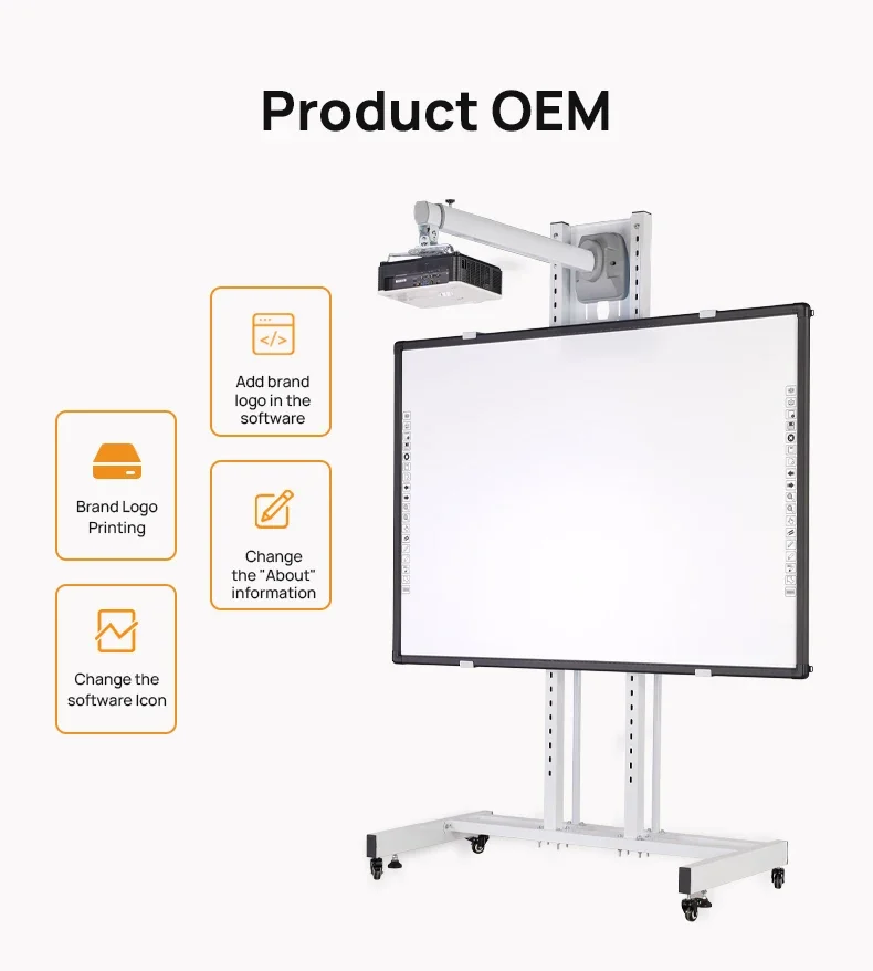 Riotouch Board Interactive smart Whiteboard for teaching No Projector Portable Smart Interactive Whiteboard