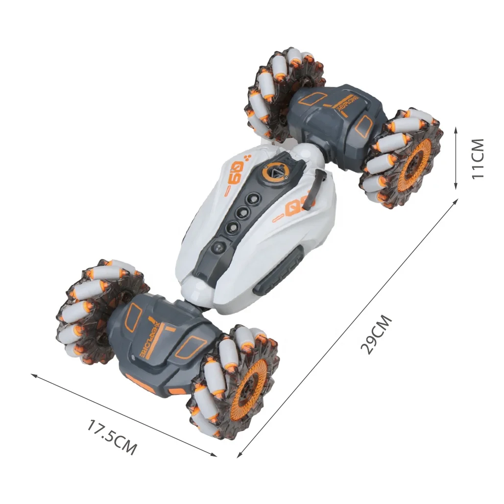 2.4GHz Double-Sided RC Vehicle 360 Degree Spins w/ Lights & Sound Kids Stunt Car All-Round Drifting Tires Outdoor Toy Play