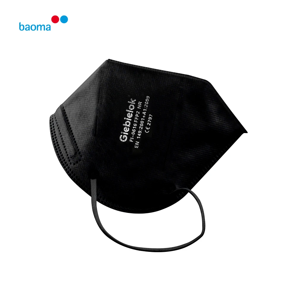 Fashion Black Facial Mouth Protector Foldable KN95 FFP2 Respirator Filter Mascherina CE EN149 FFP 2 Mask