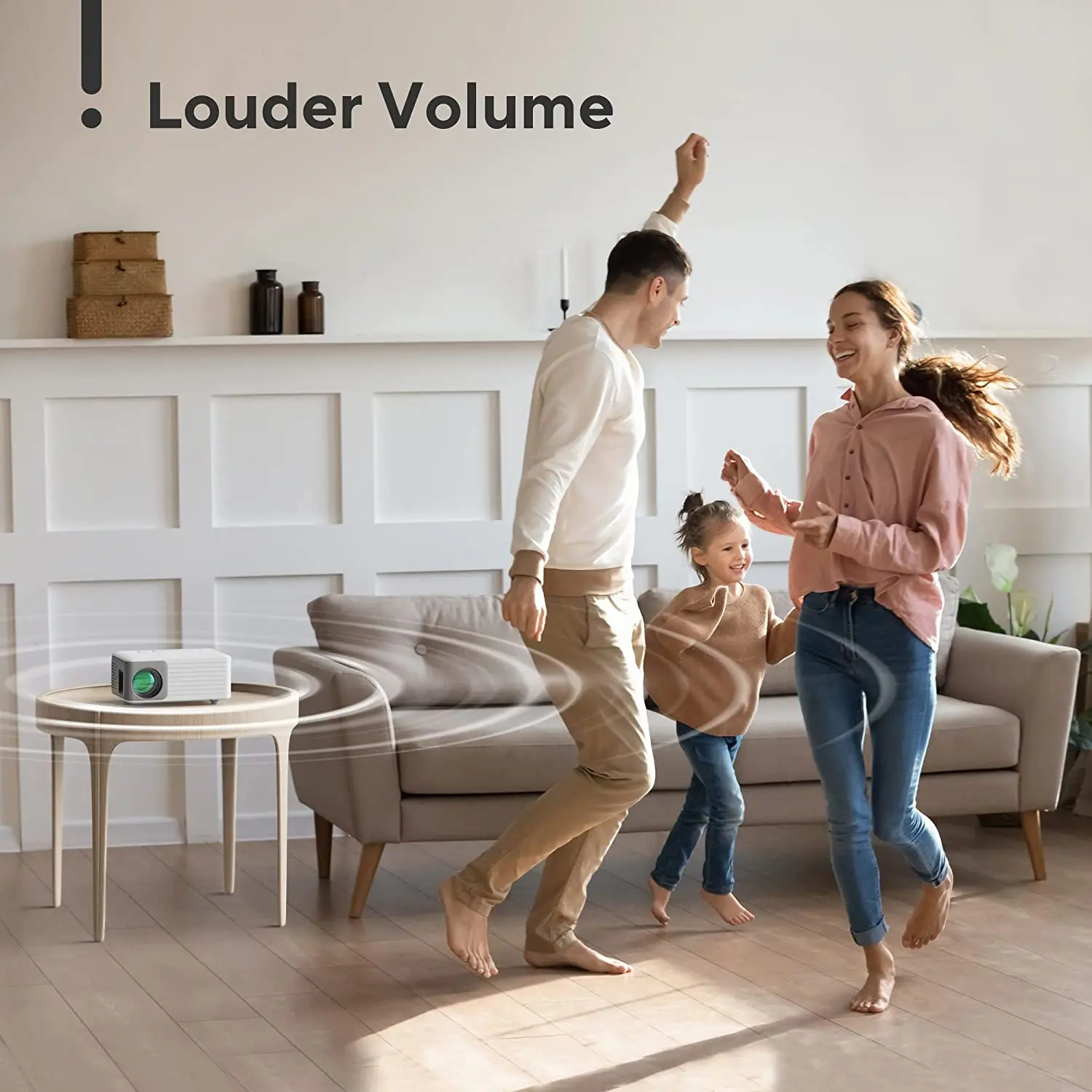 HD Mini Projector 100 ANSI Lumens Portable LED Proyector time to Play Led Projector for Kids N2 White