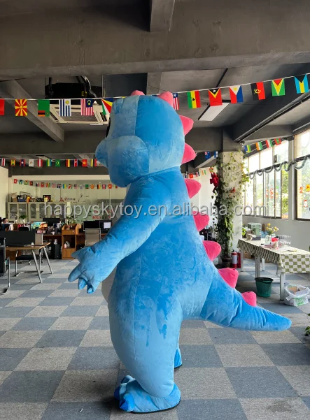 Unisex Giant Inflatable Mascot Costume Realistic Chinese Dragon Plush Fursuit Cartoon Dinosaur Movie Character Cosplay Adults
